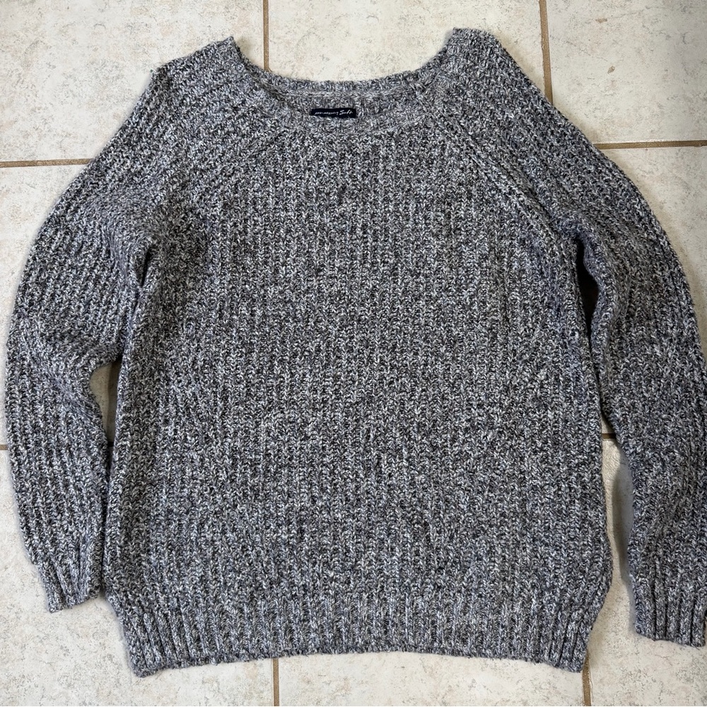 American Eagle Outfitters Charcoal Knit Sweater